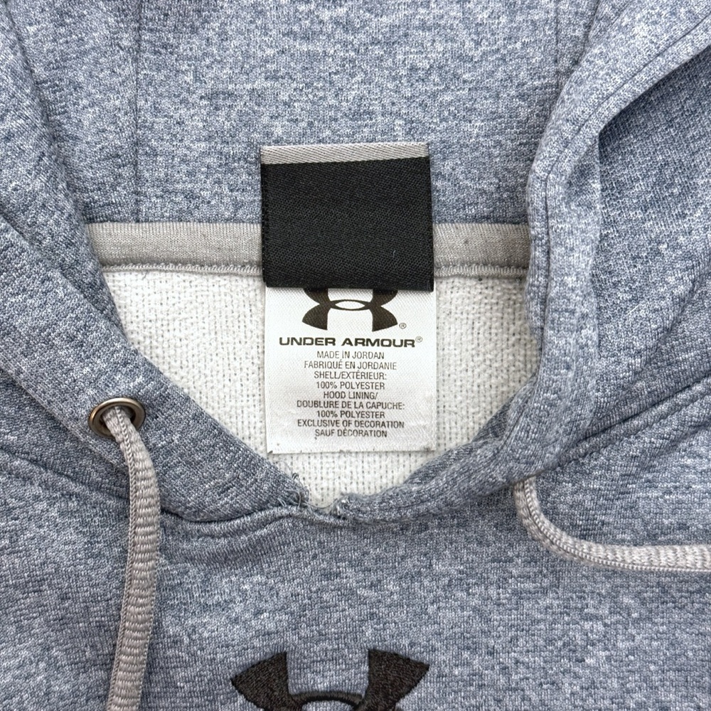 Under Armour Men's Hustle Fleece Hoodie Medium Blue‎ Gray Pullover Sweatshirt - Picture 11 of 13